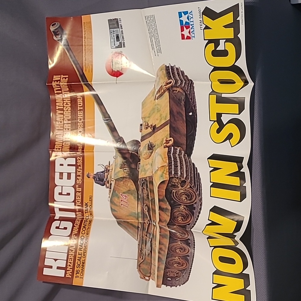 Tamiya King Tiger 1:16 Scale Radio Control Tank NOW IN STOCK Poster 56007